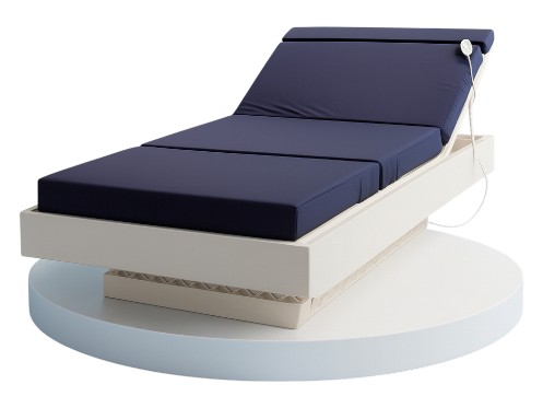 Motor Recliner Hospital Bed with Black Mattress